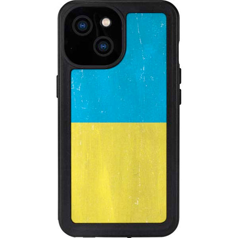 Ukraine Flag Distressed iPhone 13 Mini Waterproof Case